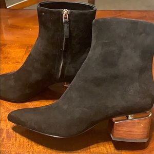 Alexander Wang Jude Black Suede Booties with heels